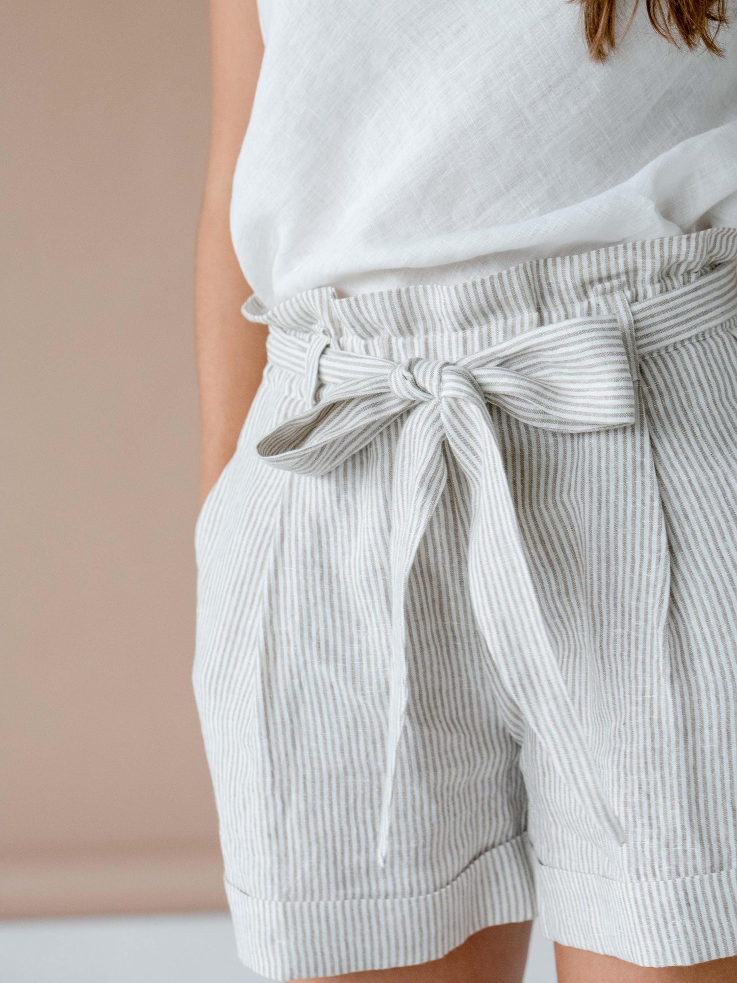Linen Tank Top CLASSICS by Solen Mara Loose Top V-NeckBoat-Neck Reversible Camisole Sleeveless Tee V-Back Classic White Shirt