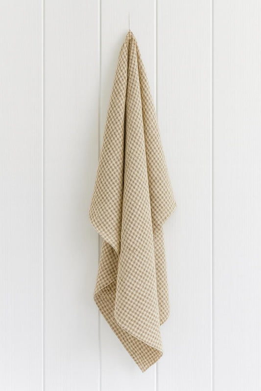 Linen Bath Towel in Natural Beige