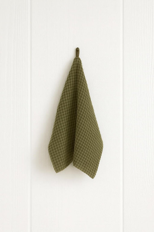 Lininis veido rankšluostis – Palm Green