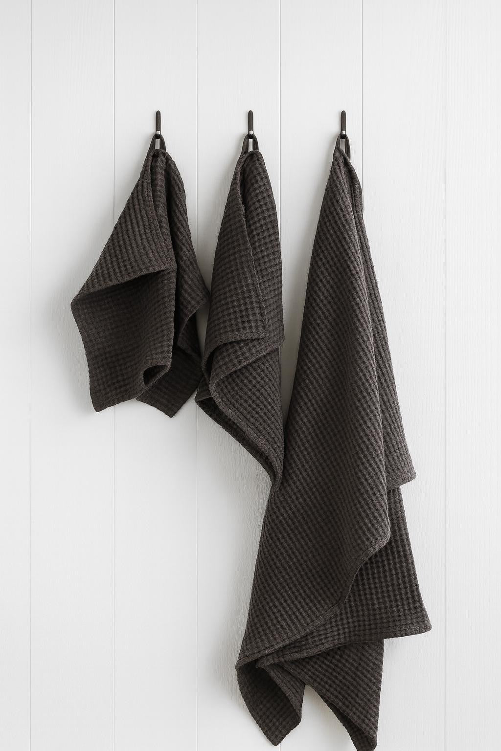 Lininis virtuvės rankšluostis – Charcoal Gray