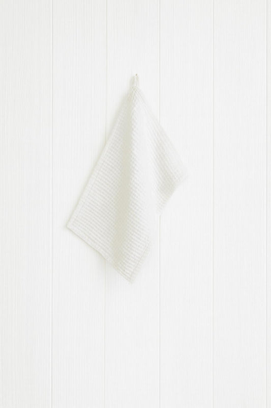 Linen Kitchen Towel in Snow White