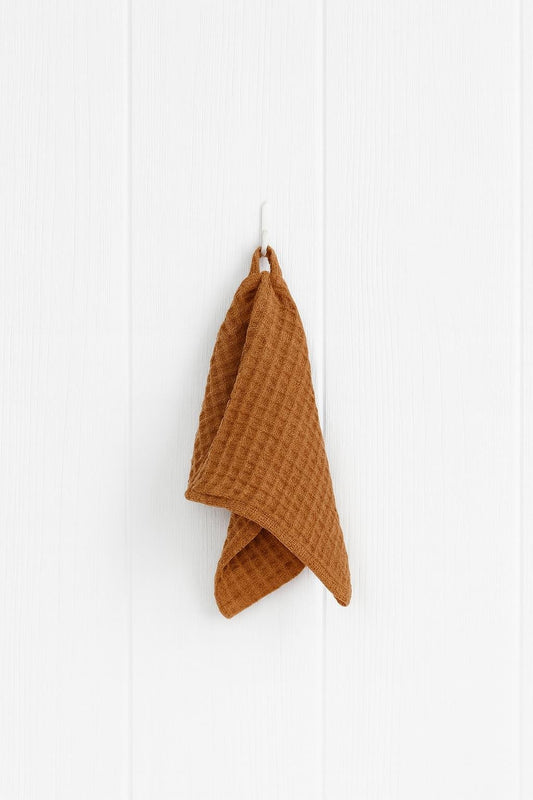 Linen Face Towel in Buckthorn