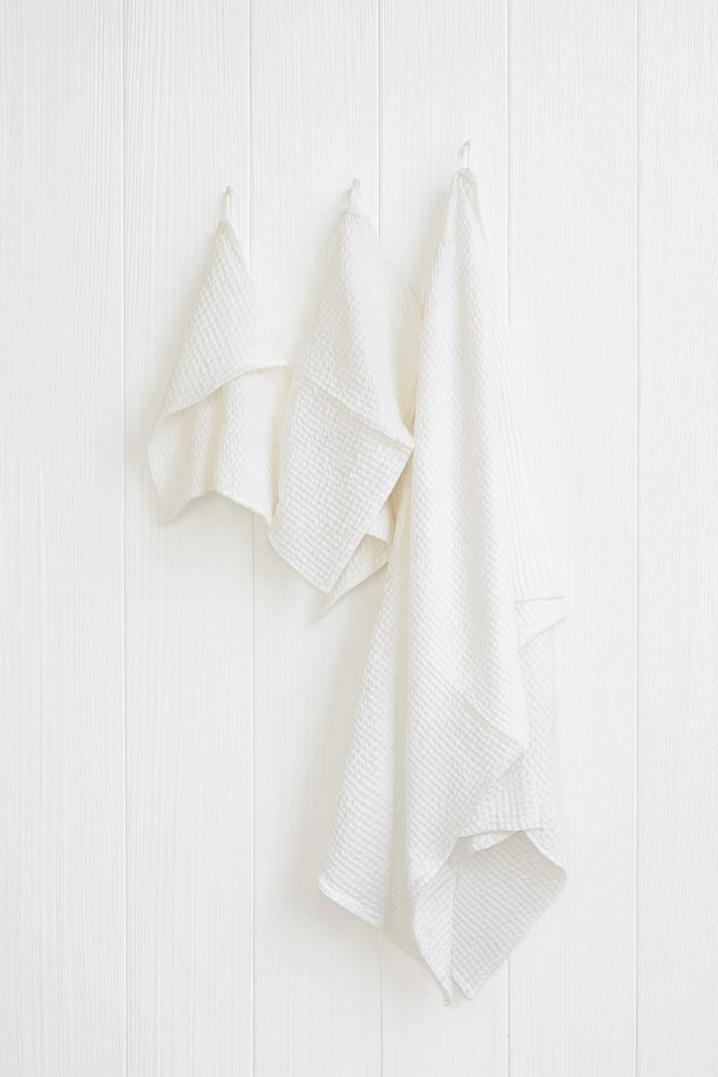 Lininis veido rankšluostis – Sniego balta