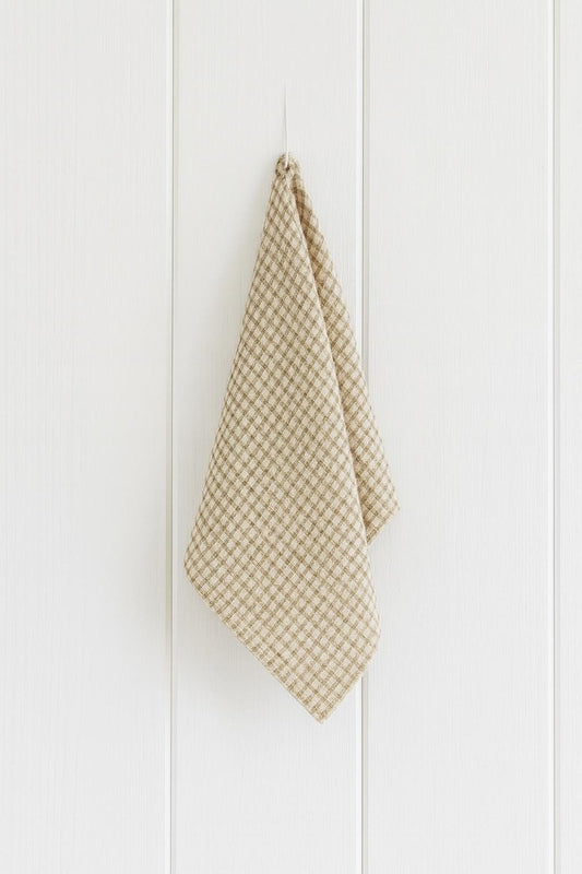Lininis virtuvės rankšluostis – Natural Beige