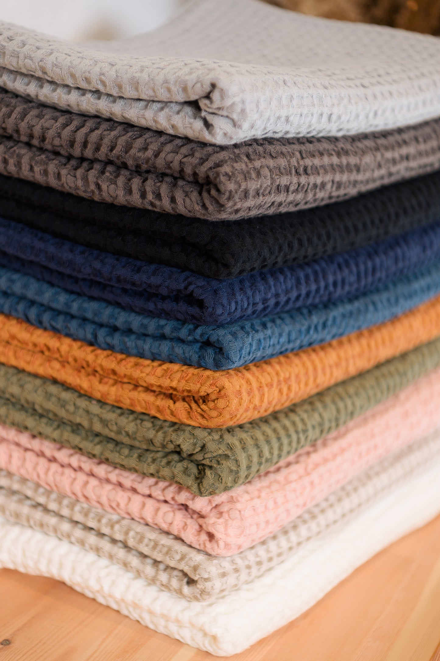 Lininių rankšluosčių rinkinys (3 vnt.) – Midnight Black